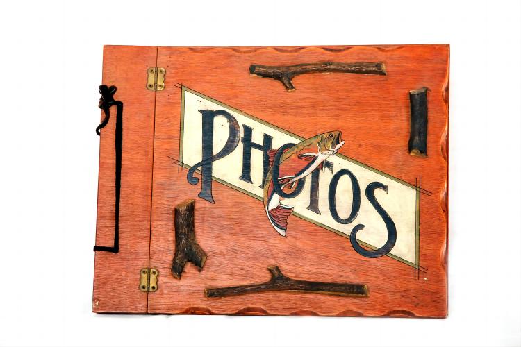 Antique Handmade Wooden Album Set