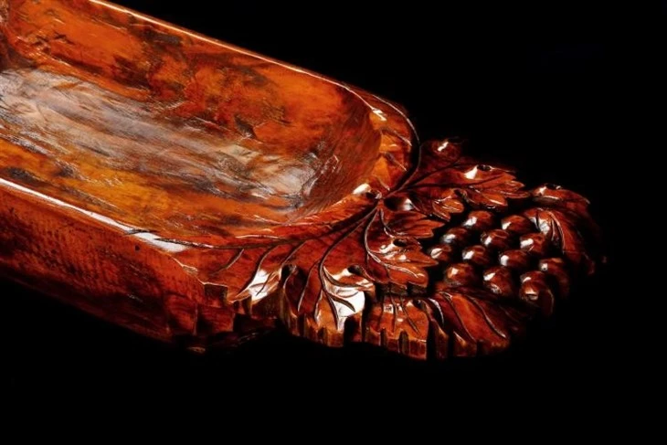 Carved plant decorative fruit or snack large -capacity storage concave plate-1