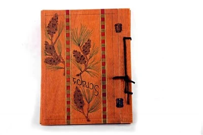 Antique Plant Pattern Wooden Album Set